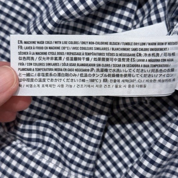 ABERCROMBIE & FITCH Mens Black Check Long Sleeve Button Down Medium - Picture 9 of 9